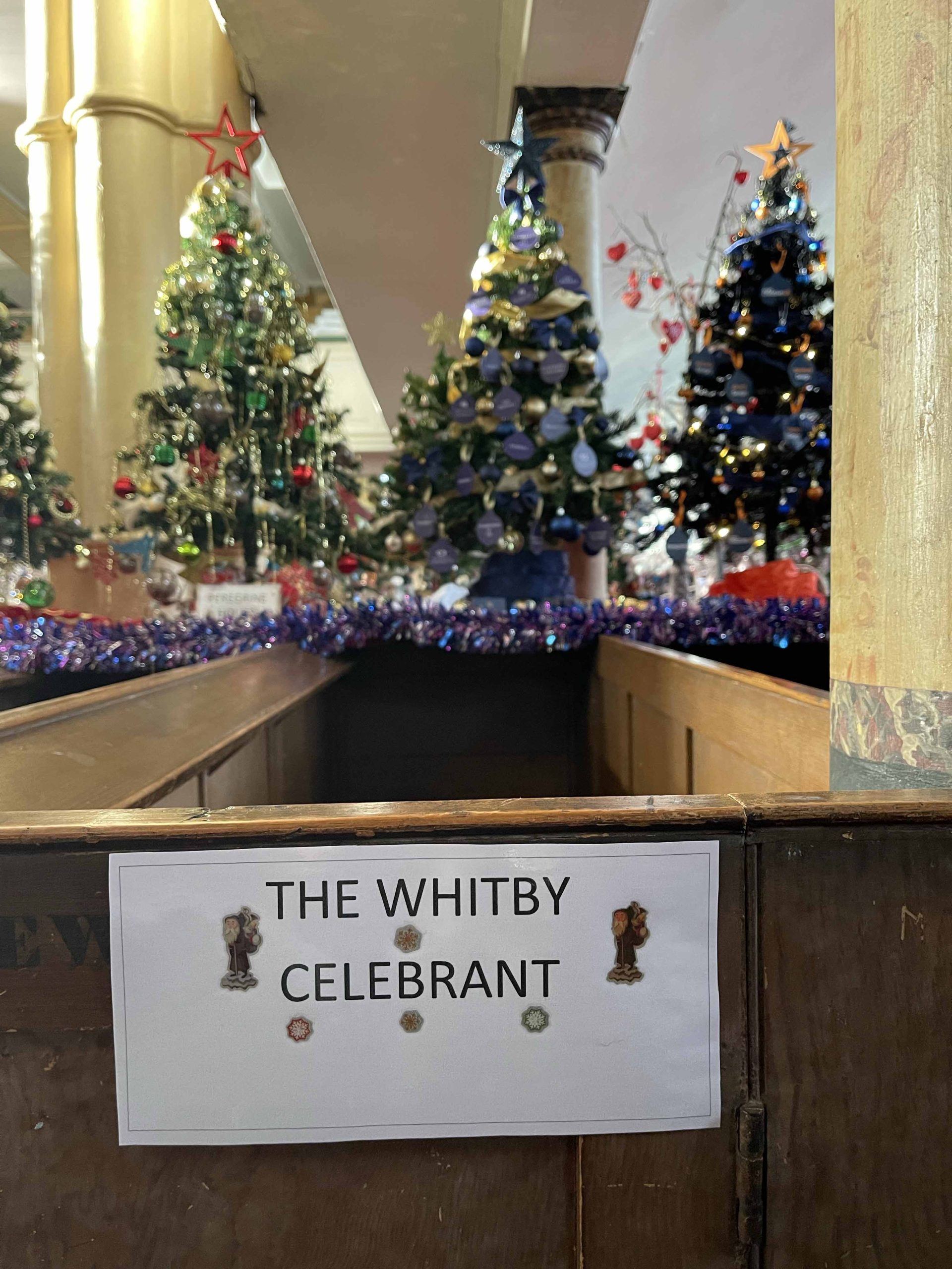 Christmas tree at St Mary's for The Whitby Celebrant