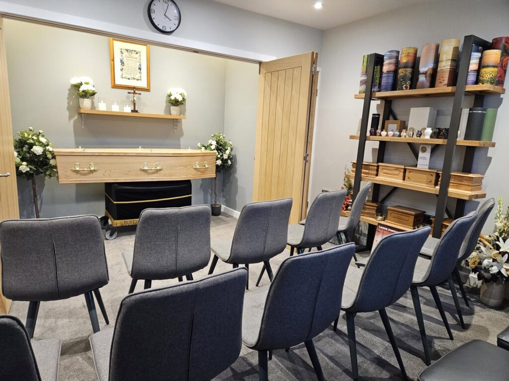 Private chapel at John Corner Funerals in Whitby
